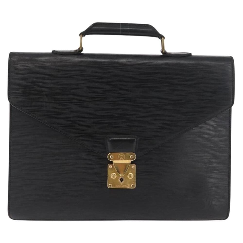 Louis Vuitton Epi Serviette Conseiller Business Bag Black